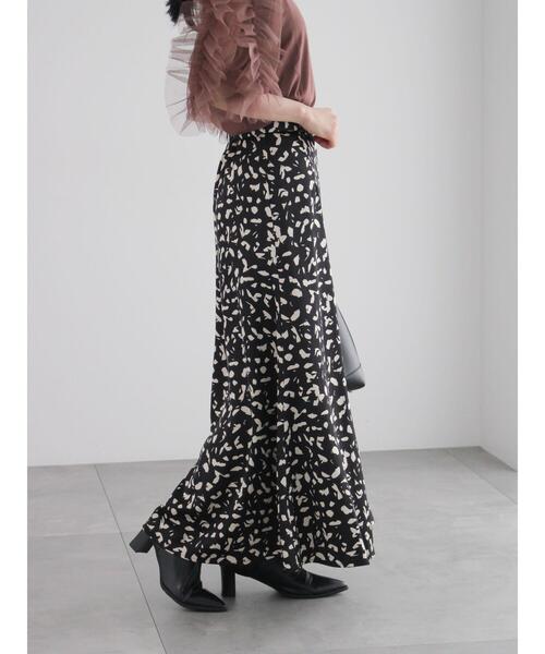 Te chichi（テチチ）の「アニマルプリント/レザーロングスカート（スカート・レディース・ブラック/ベージュ/チャコールグレー・F）」の20枚目の写真