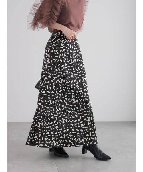 Te chichi（テチチ）の「アニマルプリント/レザーロングスカート（スカート・レディース・ブラック/ベージュ/チャコールグレー・F）」の21枚目の写真