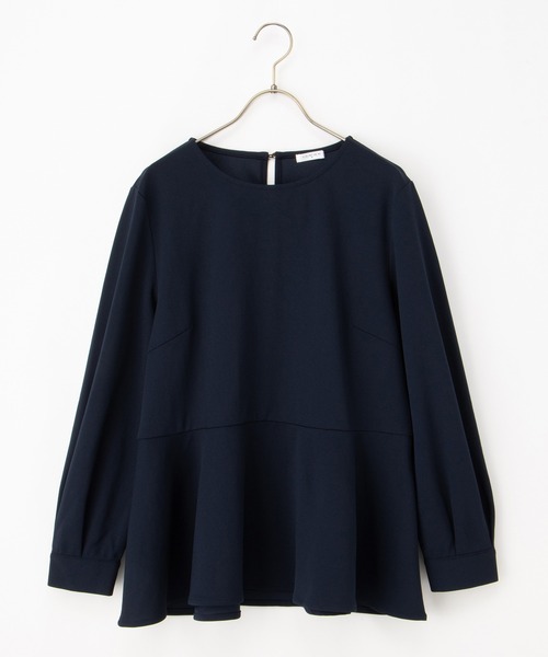 Honeys(ハニーズ)の「ペプラムトップス(Tシャツ/カットソー・レディース・ネイビー/モカ/ブラック/ブルーグリーン・S/M/L/LL/3L)」の21枚目の写真