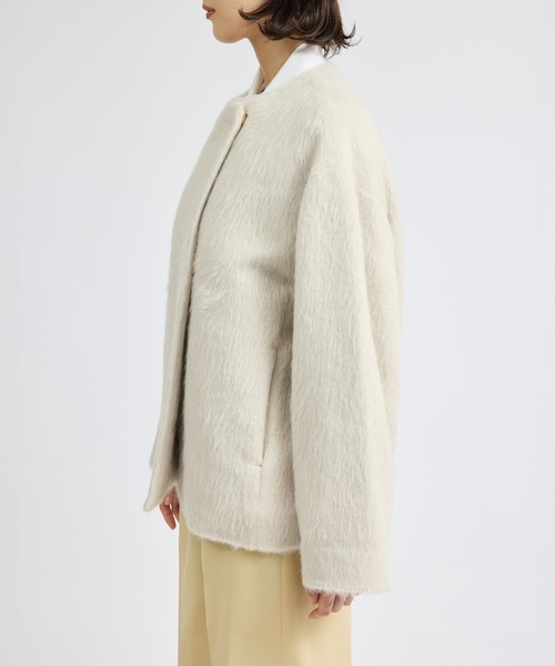 ROPE'（ロペ）の「スーリーアルパカシャギーハーフコート（その他アウター・レディース・ベージュ・FREE）」の10枚目の写真