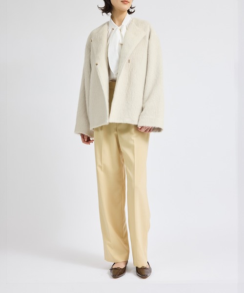 ROPE'（ロペ）の「スーリーアルパカシャギーハーフコート（その他アウター・レディース・ベージュ・FREE）」の8枚目の写真