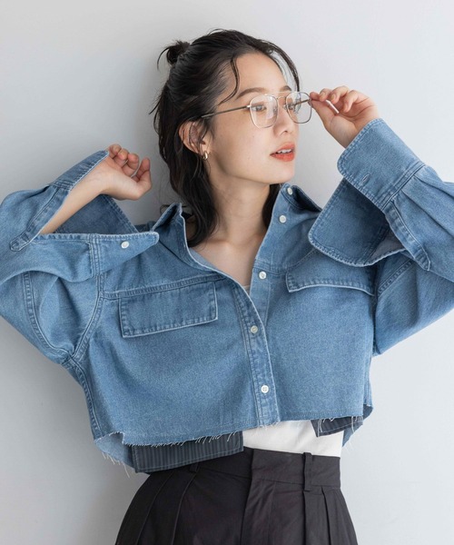 デニムショートシャツ LOWRYS FARM｜デニムショートシャツSS | Rakuten Fashion(楽天
