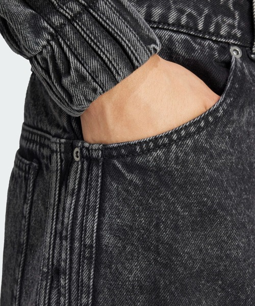 adidas（アディダス）の「プレミアム エッセンシャルズ ワイドレッグデニムパンツ / アディダスオリジナルス adidas Originals（デニムパンツ・レディース・ブラック・34inch/33inch/32inch/31inch/30inch/29inch/28inch/27inch/26inch/25inch）」の4枚目の写真