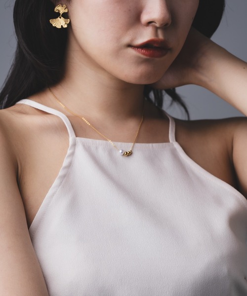 Os accessory（オズアクセサリー）の「【金属アレルギー対応】Os　-オズ-　パール×メタルビーズ　ネックレス（ネックレス・レディース・ゴールド/シルバー・FREE）」の8枚目の写真