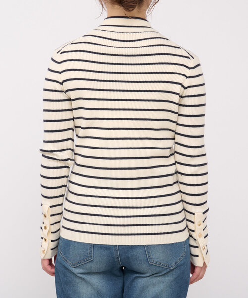 【セール】《MIKI's企画》ハイネック袖ボタンリブニット(ニット/セーター)|un dix cors(アンディコール) 【セール】《MIKI's企画》ハイネック袖ボタンリブニット(ニット/セーター)|un dix cors(アンディコール)