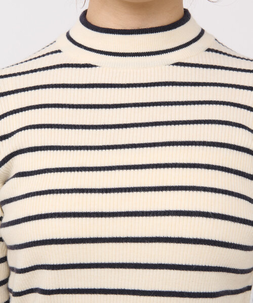 【セール】《MIKI's企画》ハイネック袖ボタンリブニット(ニット/セーター)|un dix cors(アンディコール) 【セール】《MIKI's企画》ハイネック袖ボタンリブニット(ニット/セーター)|un dix cors(アンディコール)