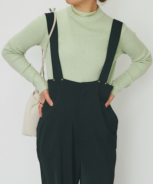 【セール】《MIKI's企画》ハイネック袖ボタンリブニット(ニット/セーター)|un dix cors(アンディコール) 【セール】《MIKI's企画》ハイネック袖ボタンリブニット(ニット/セーター)|un dix cors(アンディコール)