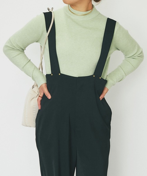 【セール】《MIKI's企画》ハイネック袖ボタンリブニット(ニット/セーター)|un dix cors(アンディコール) 【セール】《MIKI's企画》ハイネック袖ボタンリブニット(ニット/セーター)|un dix cors(アンディコール)