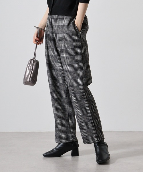 SUGGESTION(サジェッション)の「Melton wide pants / メルトン ワイドパンツ unisex(その他パンツ・メンズ・チェック/ブラック/グレイッシュベージュ・L/M)」の12枚目の写真