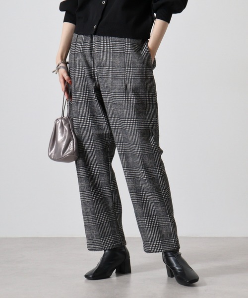SUGGESTION(サジェッション)の「Melton wide pants / メルトン ワイドパンツ unisex(その他パンツ・メンズ・チェック/ブラック/グレイッシュベージュ・L/M)」の13枚目の写真