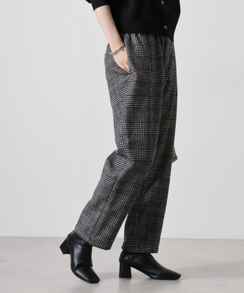SUGGESTION(サジェッション)の「Melton wide pants / メルトン ワイドパンツ unisex(その他パンツ・メンズ・チェック/ブラック/グレイッシュベージュ・L/M)」の14枚目の写真