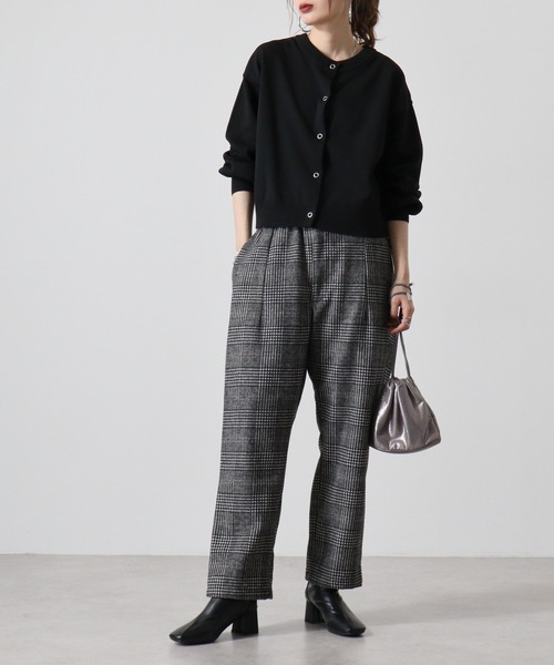SUGGESTION(サジェッション)の「Melton wide pants / メルトン ワイドパンツ unisex(その他パンツ・メンズ・チェック/ブラック/グレイッシュベージュ・L/M)」の15枚目の写真