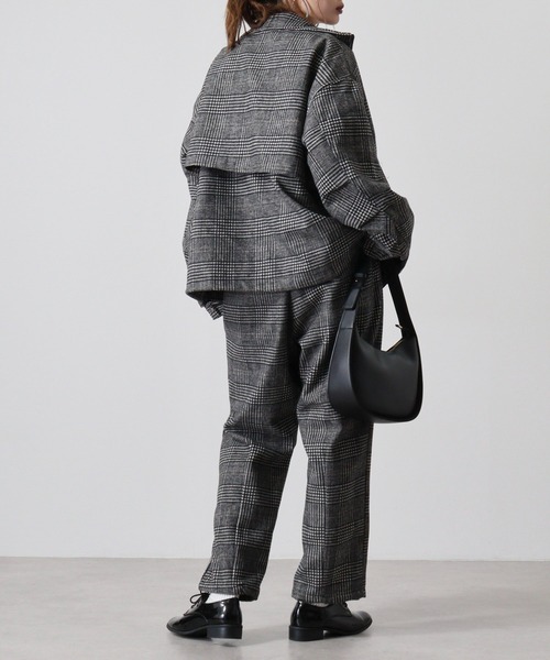 SUGGESTION(サジェッション)の「Melton wide pants / メルトン ワイドパンツ unisex(その他パンツ・メンズ・チェック/ブラック/グレイッシュベージュ・L/M)」の17枚目の写真