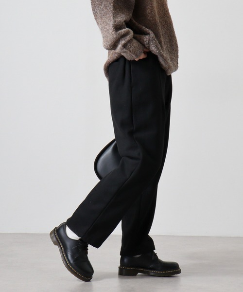 SUGGESTION(サジェッション)の「Melton wide pants / メルトン ワイドパンツ unisex(その他パンツ・メンズ・チェック/ブラック/グレイッシュベージュ・L/M)」の6枚目の写真