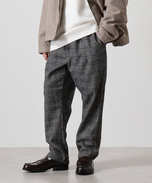 SUGGESTION(サジェッション)の「Melton wide pants / メルトン ワイドパンツ unisex(その他パンツ・メンズ・チェック/ブラック/グレイッシュベージュ・L/M)」の21枚目の写真
