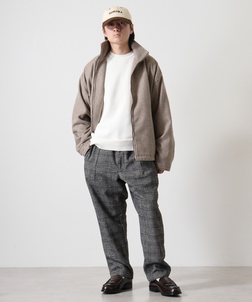 SUGGESTION(サジェッション)の「Melton wide pants / メルトン ワイドパンツ unisex(その他パンツ・メンズ・チェック/ブラック/グレイッシュベージュ・L/M)」の22枚目の写真