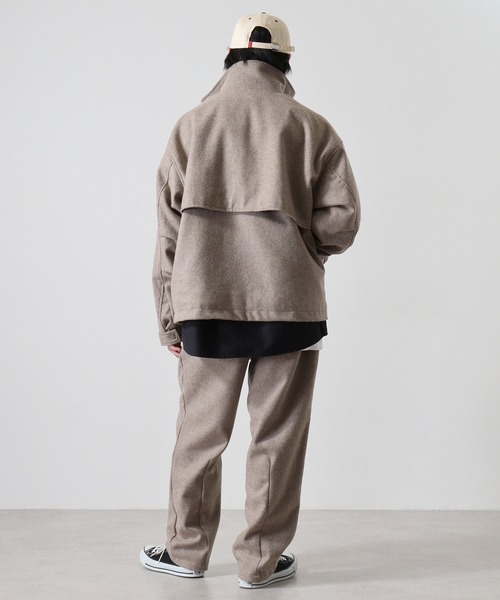 SUGGESTION(サジェッション)の「Melton wide pants / メルトン ワイドパンツ unisex(その他パンツ・メンズ・チェック/ブラック/グレイッシュベージュ・L/M)」の19枚目の写真