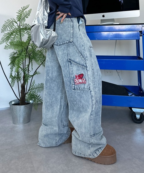 sedacle(セダクル)の「サイドワッペンペインターデニム(デニムパンツ・メンズ・ブラック/ライトブルー/インディゴブルー・LARGE/MEDIUM/SMALL)」の17枚目の写真