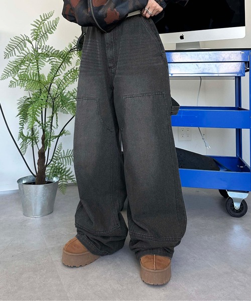 sedacle(セダクル)の「サイドワッペンペインターデニム(デニムパンツ・メンズ・ブラック/ライトブルー/インディゴブルー・LARGE/MEDIUM/SMALL)」の4枚目の写真