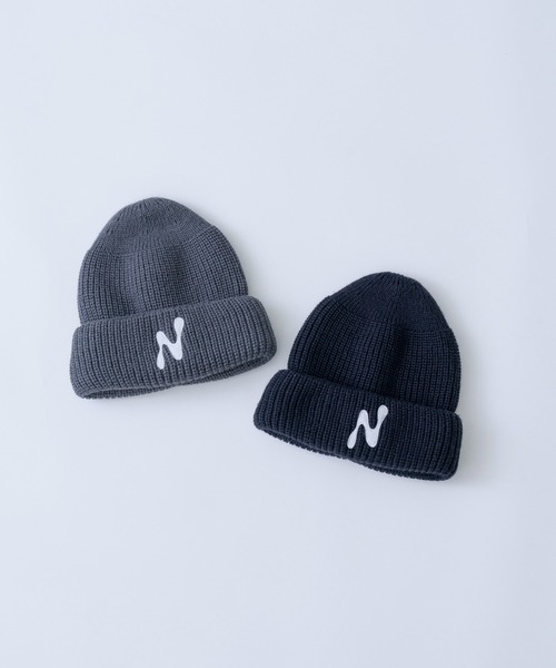 Nanmo.（ナンモ）の「ロゴニットキャップ（ニットキャップ/ビーニー・メンズ・グレー/ネイビー・ONE SIZE）」の5枚目の写真