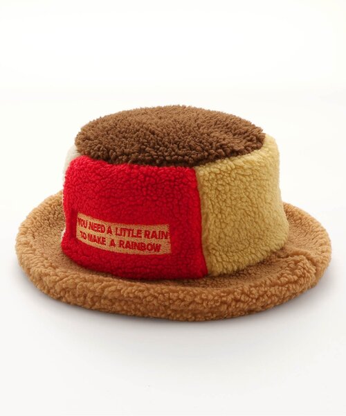 p.premier(ピードットプルミエ)の「カラーブロックボアハット(ハット・キッズ・ラベンダー/キャメル/グリーン・56/54/52/50)」の3枚目の写真