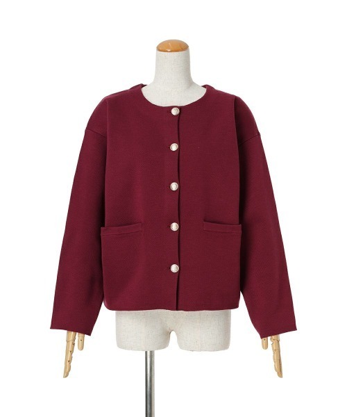 an another angelus（アンアナザーアンジェラス）の「ゴールド釦コクーンニットカーディガン/ananotherangelus（カーディガン/ボレロ・レディース・ネイビー/レッド/アイボリー・FREE）」の6枚目の写真