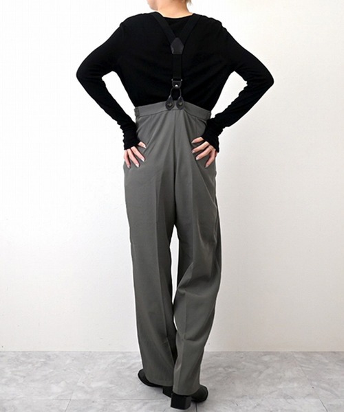 STYLEBLOCK(スタイルブロック)の「ツイルサスペンダー付きパンツ(その他パンツ・レディース・カーキ/ブラック/ネイビー/グレー・M)」の7枚目の写真