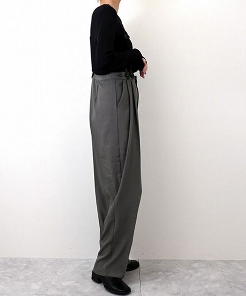 STYLEBLOCK(スタイルブロック)の「ツイルサスペンダー付きパンツ(その他パンツ・レディース・カーキ/ブラック/ネイビー/グレー・M)」の8枚目の写真