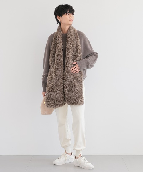 HELEN MOORE（ヘレンムーア）の「BARNYARDSTORM /  【スタイリスト若狭恵美さんご紹介アイテム】ヘレンムーアボアマフラー（ストール/ショール・レディース・ブラウン・FREE）」の10枚目の写真