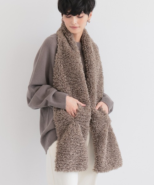 HELEN MOORE（ヘレンムーア）の「BARNYARDSTORM /  【スタイリスト若狭恵美さんご紹介アイテム】ヘレンムーアボアマフラー（ストール/ショール・レディース・ブラウン・FREE）」の8枚目の写真