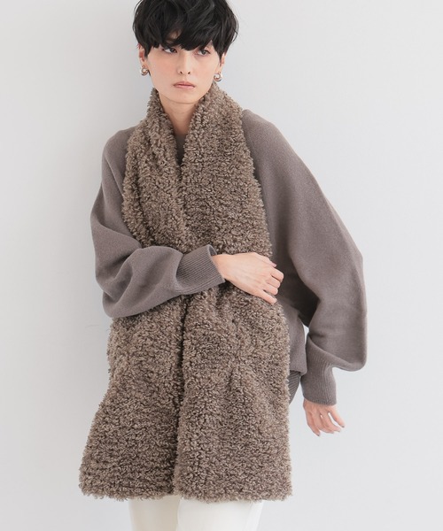 HELEN MOORE（ヘレンムーア）の「BARNYARDSTORM /  【スタイリスト若狭恵美さんご紹介アイテム】ヘレンムーアボアマフラー（ストール/ショール・レディース・ブラウン・FREE）」の7枚目の写真