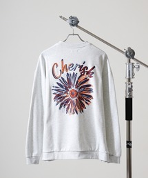 ATELANE 刺繍クルーネックスウェット/フラワー、トラ