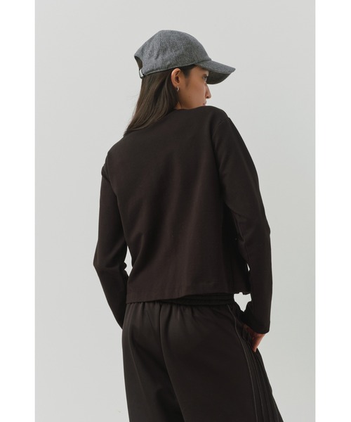 ALEXIA STAM（アリシアスタン）の「Layered Snap Cardigan /レイヤードカーディガン（カーディガン/ボレロ・レディース・ブラック/グレー/レッド・FREE）」の8枚目の写真