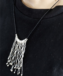 UNBILLION（アンビリオン）の「アフリカンスクエアー AFRICANSQUARE / メタルビーズ革紐ネックレス（ネックレス）」