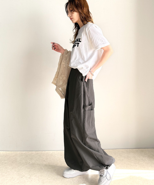 Java(ジャバ)の「《JaVa ジャバ別注》ワイドな今っぽシルエット☆メンズライク裾ドロストペインターパンツ(その他パンツ・レディース・オフホワイト/ブラック/チャコール・X-LARGE/SMALL/MEDIUM/LARGE)」の18枚目の写真
