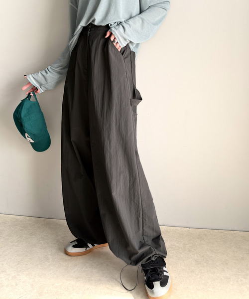 Java(ジャバ)の「《JaVa ジャバ別注》ワイドな今っぽシルエット☆メンズライク裾ドロストペインターパンツ(その他パンツ・レディース・オフホワイト/ブラック/チャコール・X-LARGE/SMALL/MEDIUM/LARGE)」の15枚目の写真