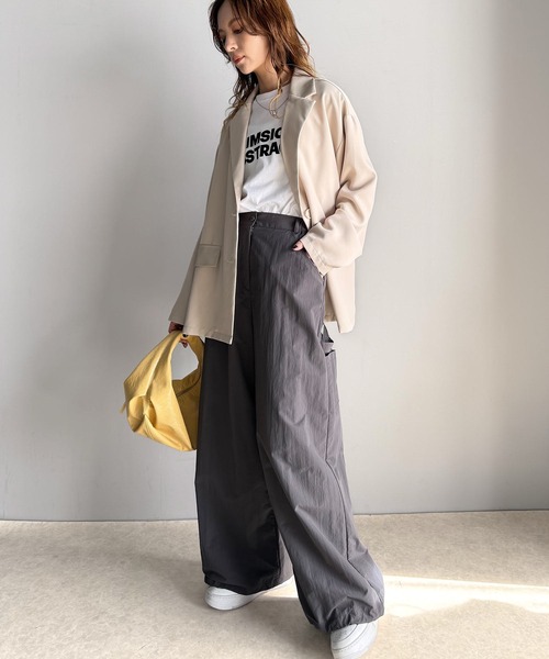 Java(ジャバ)の「《JaVa ジャバ別注》ワイドな今っぽシルエット☆メンズライク裾ドロストペインターパンツ(その他パンツ・レディース・オフホワイト/ブラック/チャコール・X-LARGE/SMALL/MEDIUM/LARGE)」の19枚目の写真
