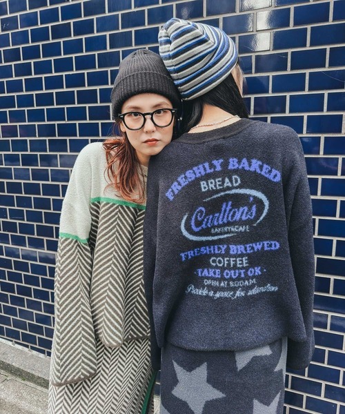 niko and...（ニコアンド）の「[MODE NORM CORE]ミニフェザージャガートプルオーバー（ニット/セーター・レディース・ネイビー/ブラウン/ブラック・FREE）」の6枚目の写真