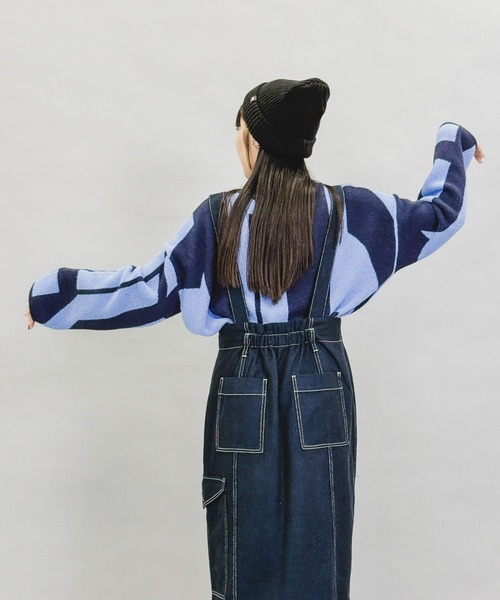 niko and...（ニコアンド）の「[MODE NORM CORE]ミニフェザージャガートプルオーバー（ニット/セーター・レディース・ネイビー/ブラウン/ブラック・FREE）」の13枚目の写真