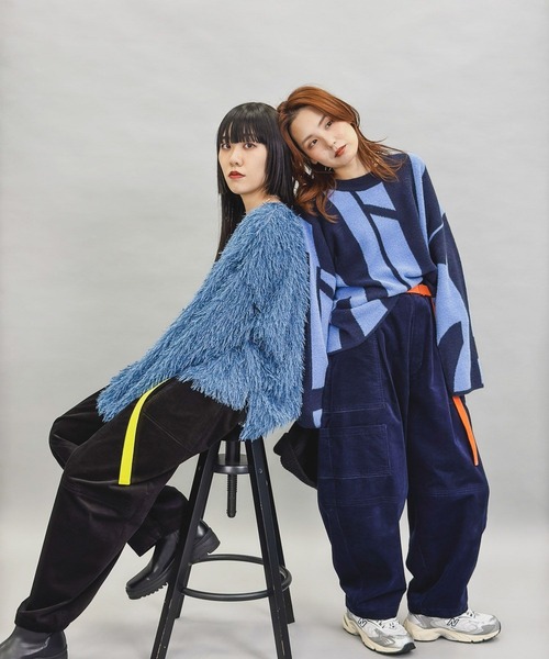 niko and...（ニコアンド）の「[MODE NORM CORE]ミニフェザージャガートプルオーバー（ニット/セーター・レディース・ネイビー/ブラウン/ブラック・FREE）」の15枚目の写真