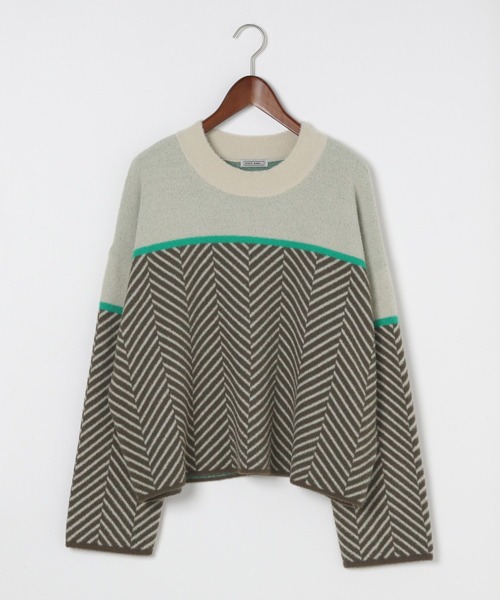 niko and...（ニコアンド）の「[MODE NORM CORE]ミニフェザージャガートプルオーバー（ニット/セーター・レディース・ネイビー/ブラウン/ブラック・FREE）」の17枚目の写真