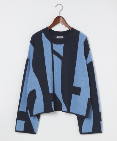 niko and...（ニコアンド）の「[MODE NORM CORE]ミニフェザージャガートプルオーバー（ニット/セーター・レディース・ネイビー/ブラウン/ブラック・FREE）」の18枚目の写真