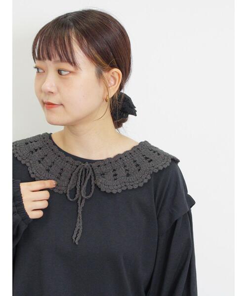 Samansa Mos2（サマンサ モスモス）の「取り外し配色襟付きカットソー（Tシャツ/カットソー・レディース・グリーン/ブラック/キナリ・F）」の19枚目の写真