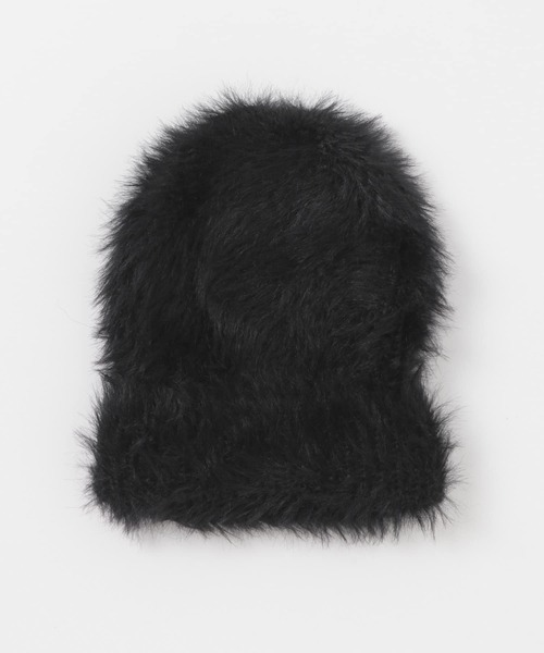 KBF（ケイビーエフ）の「フェザーヤーンBIGビーニー（ニットキャップ/ビーニー・レディース・アイボリー/ブラック・ONE）」の10枚目の写真