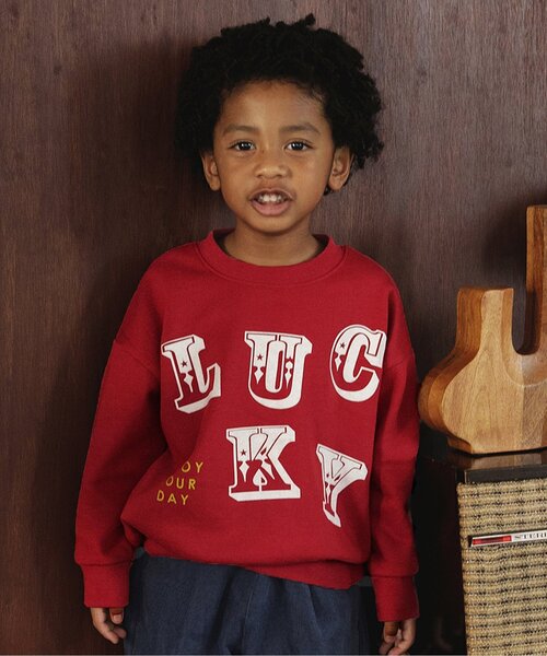 F.O.KIDS（エフオーキッズ）の「カラバリグラフィックトレーナー（スウェット・キッズ・ブラック/カーキ/ブルー/グレー/キナリ/パープル/キャメル/レインボー/ライム/レッド・80/90/100/110/120/130/140/150）」の9枚目の写真