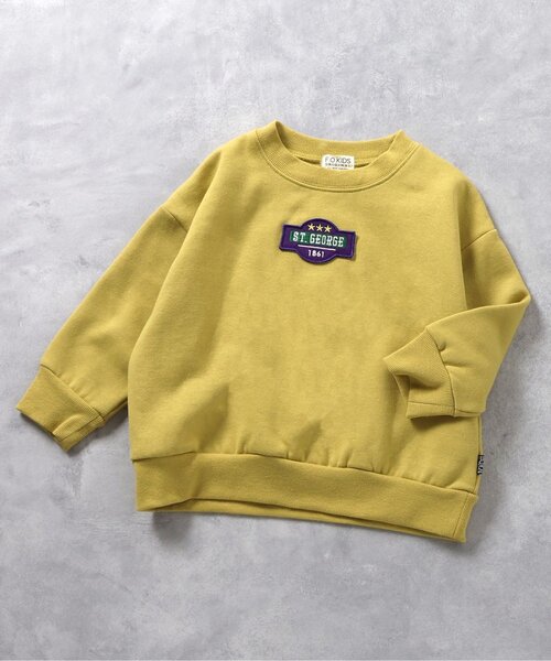 F.O.KIDS（エフオーキッズ）の「カラバリグラフィックトレーナー（スウェット・キッズ・ブラック/カーキ/ブルー/グレー/キナリ/パープル/キャメル/レインボー/ライム/レッド・80/90/100/110/120/130/140/150）」の5枚目の写真