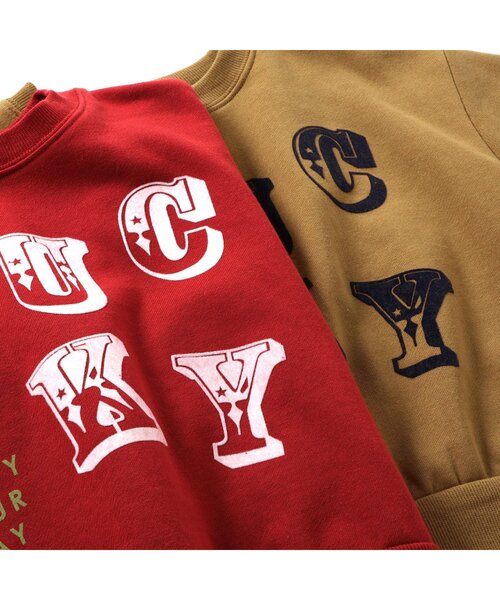 F.O.KIDS（エフオーキッズ）の「カラバリグラフィックトレーナー（スウェット・キッズ・ブラック/カーキ/ブルー/グレー/キナリ/パープル/キャメル/レインボー/ライム/レッド・80/90/100/110/120/130/140/150）」の13枚目の写真