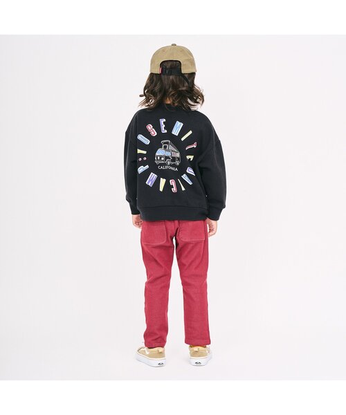 F.O.KIDS（エフオーキッズ）の「カラバリグラフィックトレーナー（スウェット・キッズ・ブラック/カーキ/ブルー/グレー/キナリ/パープル/キャメル/レインボー/ライム/レッド・80/90/100/110/120/130/140/150）」の15枚目の写真