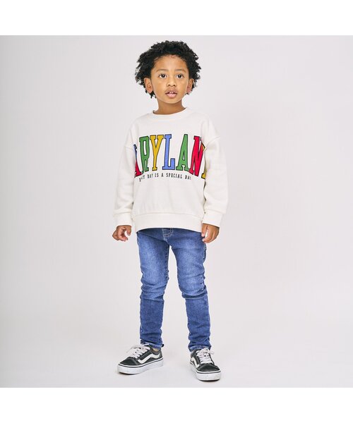 F.O.KIDS（エフオーキッズ）の「カラバリグラフィックトレーナー（スウェット・キッズ・ブラック/カーキ/ブルー/グレー/キナリ/パープル/キャメル/レインボー/ライム/レッド・80/90/100/110/120/130/140/150）」の16枚目の写真