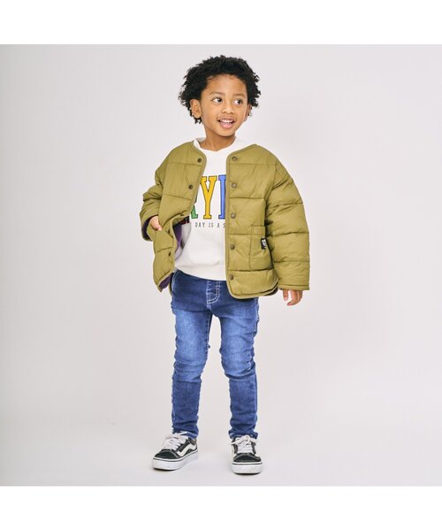 F.O.KIDS（エフオーキッズ）の「カラバリグラフィックトレーナー（スウェット・キッズ・ブラック/カーキ/ブルー/グレー/キナリ/パープル/キャメル/レインボー/ライム/レッド・80/90/100/110/120/130/140/150）」の18枚目の写真